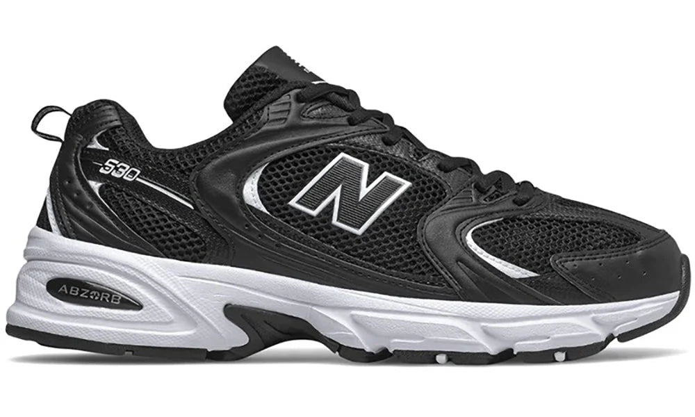 "nb 530 black white"