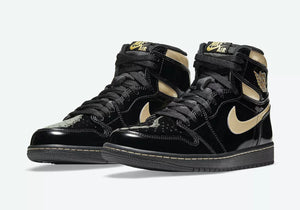 Jordan 1 Retro High  " Black Metallic Gold"