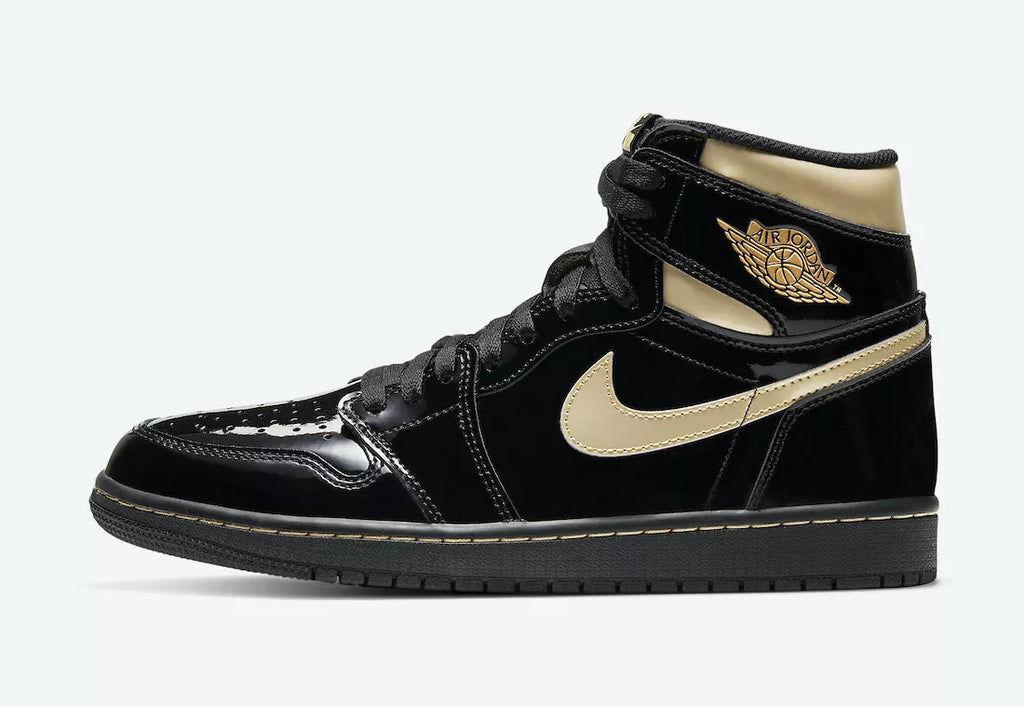 Jordan 1 Retro High  " Black Metallic Gold"