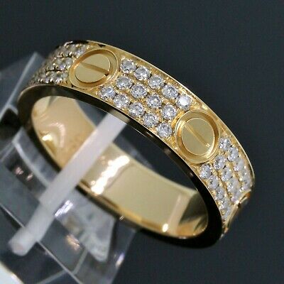 Solid S925 Silver with Love cz Rings  In Gold