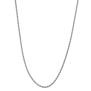 3mm Rope Chain in White Gold Color - RKSCART