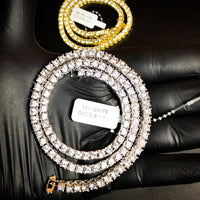 3mm Tennis Chain Alloy White Gold Color Plated - RKSCART