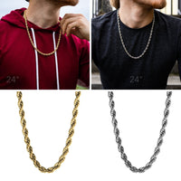 5mm Rope Chain Gold Color Plated - RKSCART