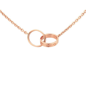 Love Necklace Rose Gold Color Plated
