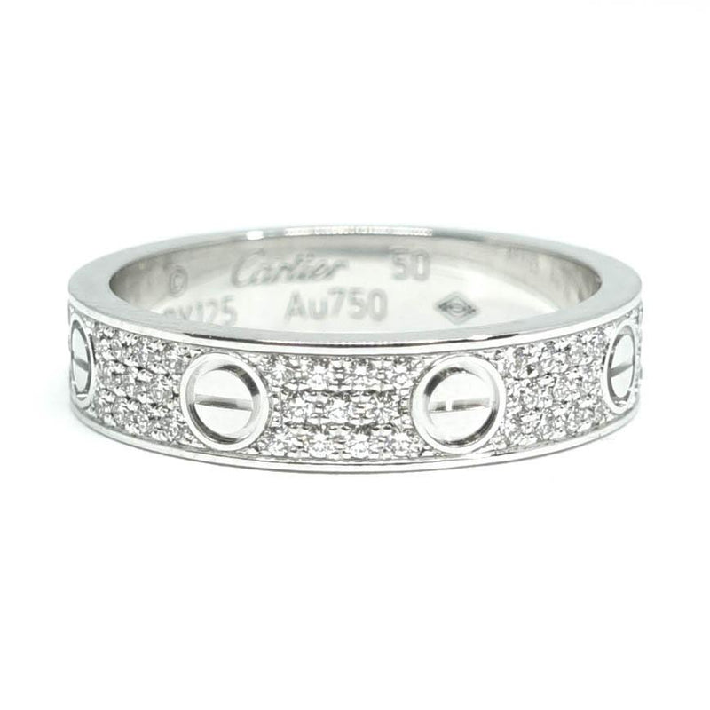 S925 With Love CZ Rings White Gold Color