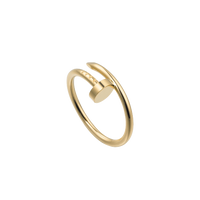 Nail Bundle Set-Chain-Bangle-Ring In Yellow Gold Plated