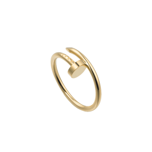 Nail Bundle Set-Chain-Bangle-Ring In Yellow Gold Plated