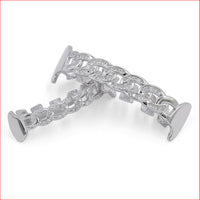 Cuban Link White Gold Color Plated Simulated TeethGrillz