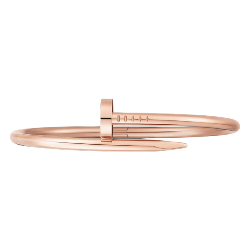 Nail Bangle In Rose Gold Plated