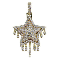 Dripping Star Pendant IN Yellow Gold