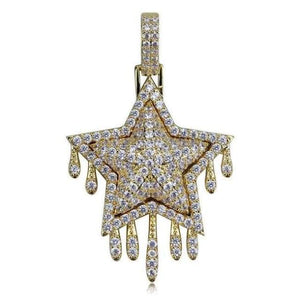 Dripping Star Pendant Yellow Gold Color