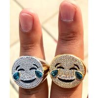 😂Laughing Emoji Lab Diamond Rings