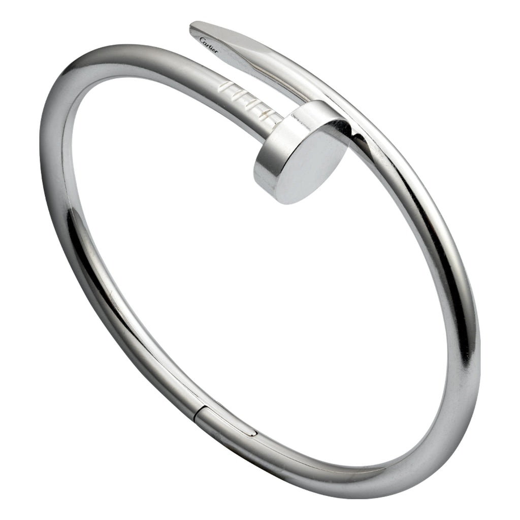 Nail Bangle White Gold Color Plated