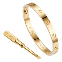 Love Bangle Yellow Gold Color Plated