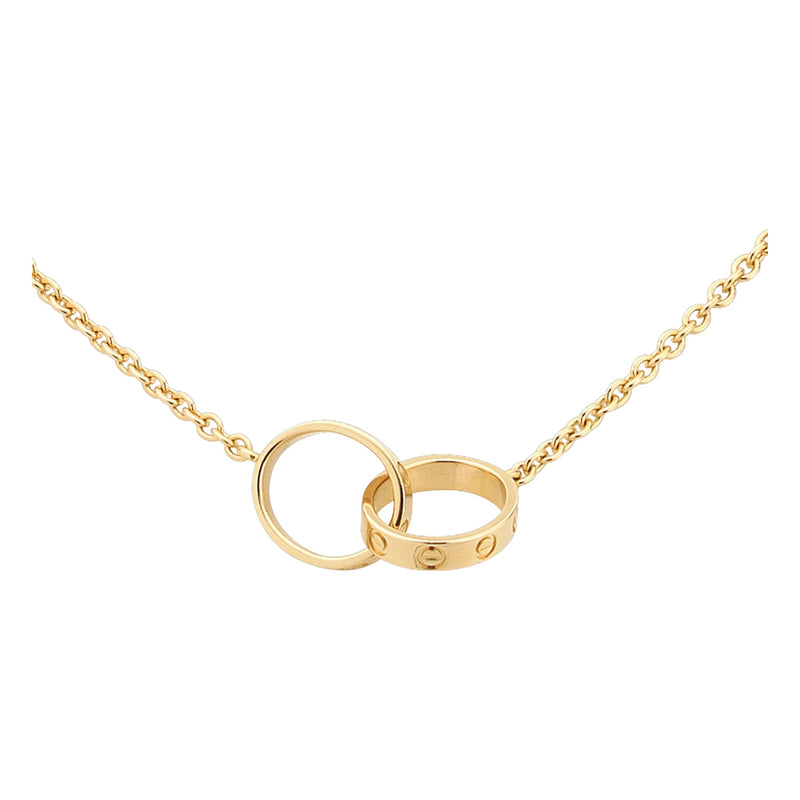 Love Necklace Yellow Gold Plated