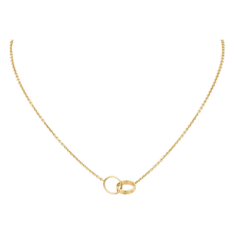 Love Necklace Yellow Gold Plated